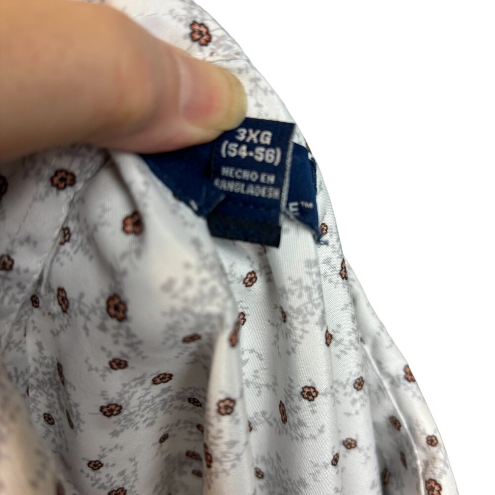 George floral print dress shirt, size 3X, lightweight, pocket, summer, office - Picture 5 of 6